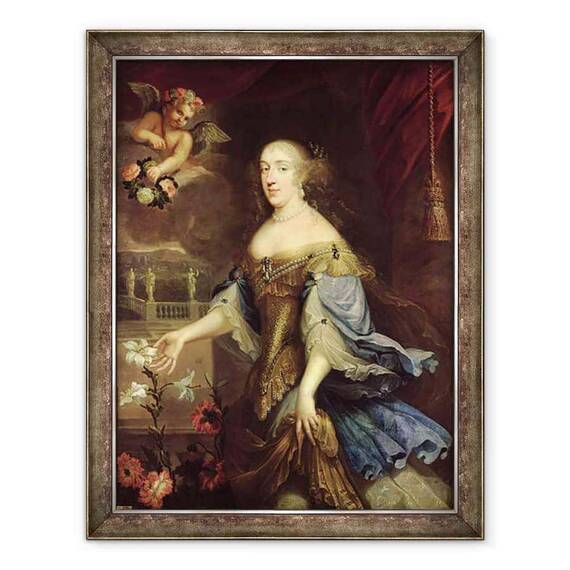 Tablou inramat - Pierre Mignard - Anne-Marie-Louise dOrleans 1627-93 Ducesa de Montpensier - - Roveli