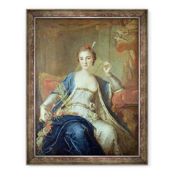 Tablou inramat - Louis Michel van Loo - Portret De Mademoiselle Marie Salle c.1702-56 1737 - - Roveli