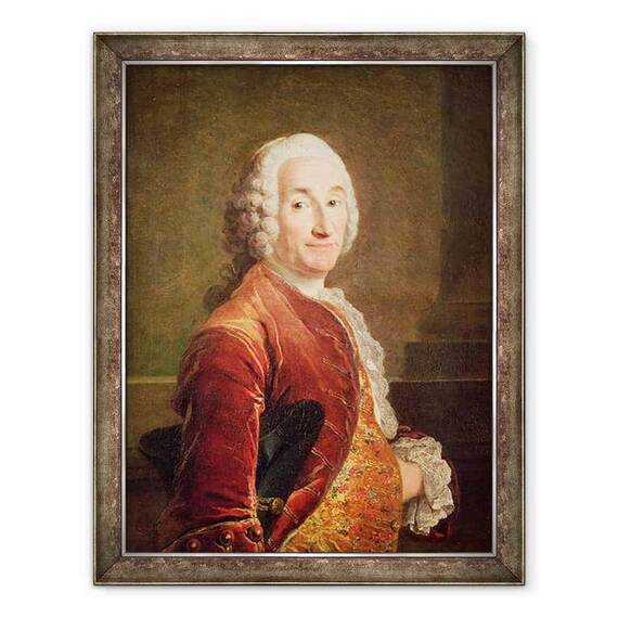 Tablou inramat - Louis M. Tocque - Louis Francois Armand de Vignerot du Plessis 1696-1788 Duce de Richelieu - - Roveli