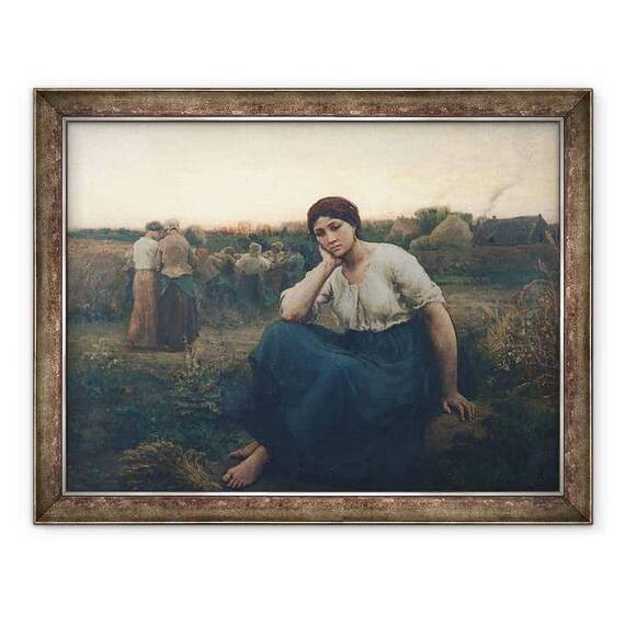 Tablou inramat - Jules Breton - Seara - - Roveli