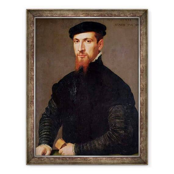 Tablou inramat - Giacomo Antonio Moro - Portretul lui Simon Renard c.1513-73 1553 - - Roveli