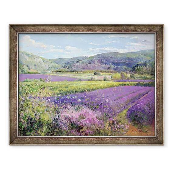 Tablou inramat - Timothy Easton - Campuri de lavanda in Old Provence - - Roveli