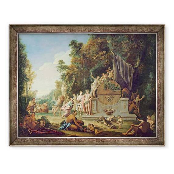 Tablou inramat - Jean Jacques Spoede - Fete Galante in onoarea lui Bacchus - - Roveli