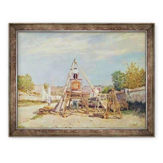 Tablou inramat - Alfred Sisley - Taietoarele de lemne - - Roveli