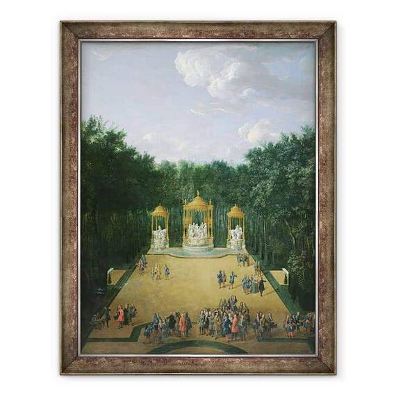 Tablou inramat - Pierre-Denis Martin - Groves de Baile lui Apollo in Gradinile Versailles - - Roveli