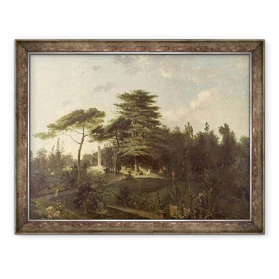 Tablou inramat - Jean-Pierre Houel - Cedrul Libanului in Jardin des Plantes - - Roveli