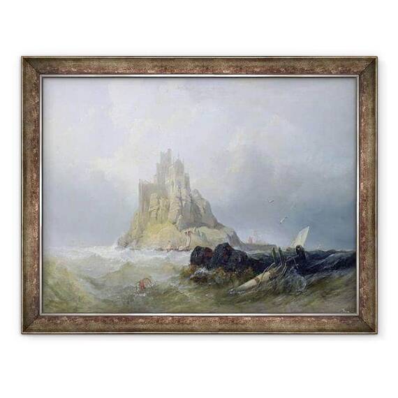 Tablou inramat - William Clarkson Stanfield - St. Michaels Mount - - Roveli
