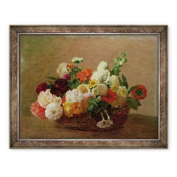 Tablou inramat - Ignace Henri Jean Fantin-Latour - Flori Natura moarta - - Roveli