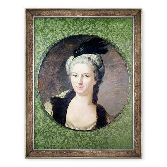Tablou inramat - Jacques Andre Joseph Camelot Aved - Pauline-Felicite de Nesle 1712-41 Contesa de Vintimille - - Roveli