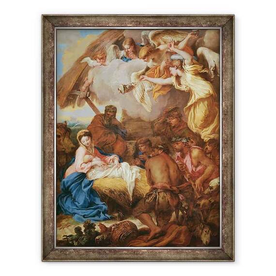 Tablou inramat - Giovanni Benedetto Castiglione - Adorarea Pastorilor - - Roveli