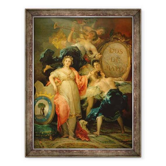 Tablou inramat - Francisco Jose de Goya y Lucientes - Alegorie a orasului Madrid - - Roveli