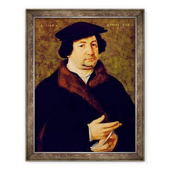 Tablou inramat - Bartholomaeus Bruyn - Portretul unui barbat De 49 de ani - - Roveli