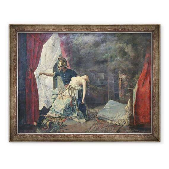 Tablou inramat - Eugenio Alvarez Dumont - O salvare in Paris - - Roveli
