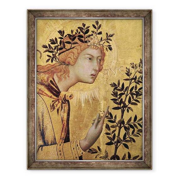 Tablou inramat - Simone Martini - Buna Vestire cu Sfanta Margareta si Sfantul Asano, detaliu al Arhanghelului Gavril - - Roveli