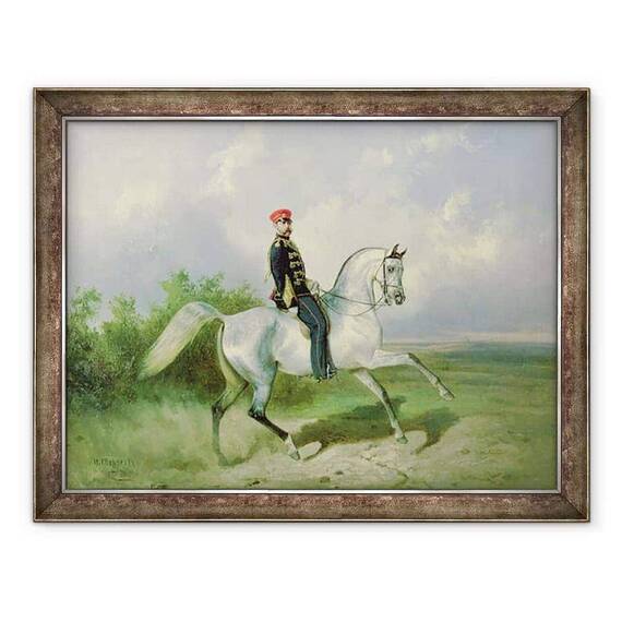 Tablou inramat - Nikolai Egorevich Sverchkov - Portretul imparatului Alexandru al II-lea 1818-81 1876 - - Roveli