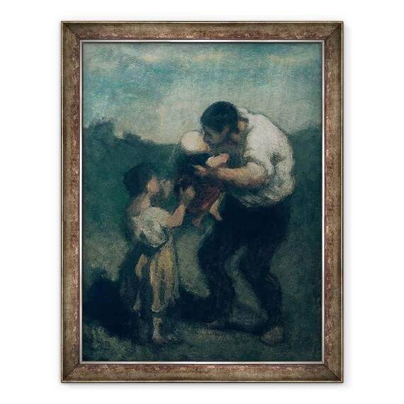 Tablou inramat - Honore Daumier - Sarutul - - Roveli