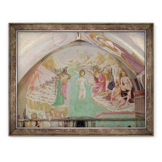 Tablou inramat - Tommaso Masolino da Panicale - Botezul lui Hristos - - Roveli
