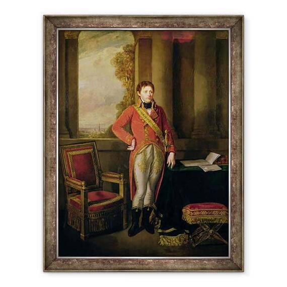 Tablou inramat - Jean Baptiste Greuze - Napoleon Bonaparte 1769-1821 in calitate de prim consul - - Roveli