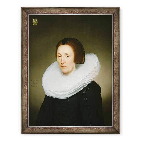 Tablou inramat - Jacob Gerritsz Cuyp - Portretul lui Johanna van Diemen, in varsta de 61 de ani - - Roveli