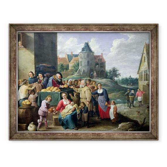 Tablou inramat - David Teniers the Younger - Cele sapte Acte de Mila - - Roveli