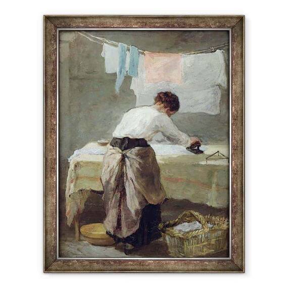 Tablou inramat - Armand-Desire Gautier - Femeie de calcat - - Roveli