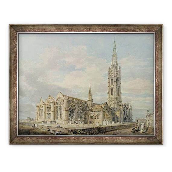 Tablou inramat - Joseph Mallord William Turner - Biserica Grantham din Lincolnshire - - Roveli