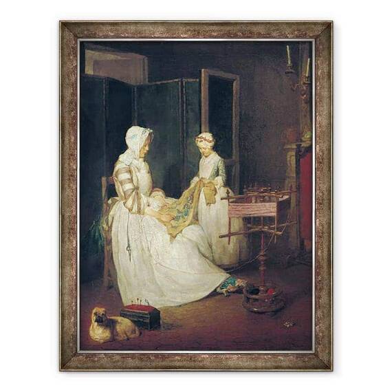 Tablou inramat - Jean-Baptiste Simeon Chardin - Mama sarguincioasa - - Roveli