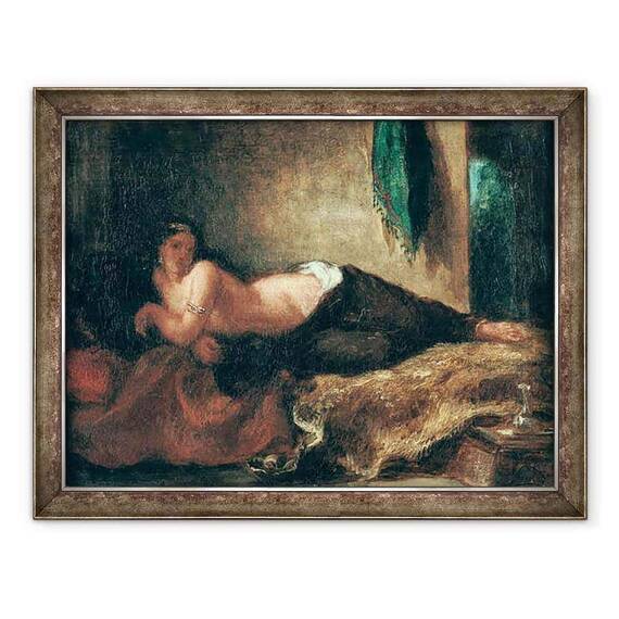Tablou inramat - Ferdinand Victor Eugene Delacroix - Odalisque - - Roveli