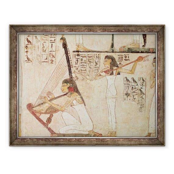 Tablou inramat - Egyptian 18th Dynasty - Doi muzicieni, din mormantul lui Rekhmire - - Roveli