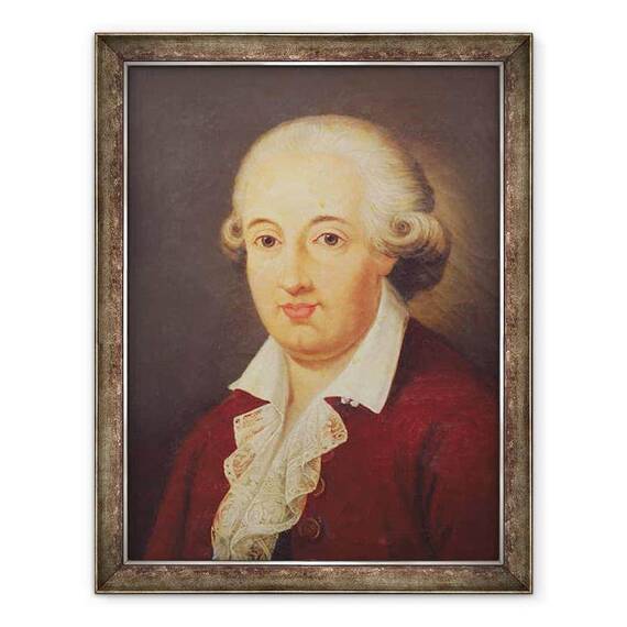 Tablou inramat - Scoala Italiana - Portret De Domenico Cimarosa 1749-1801 - - Roveli