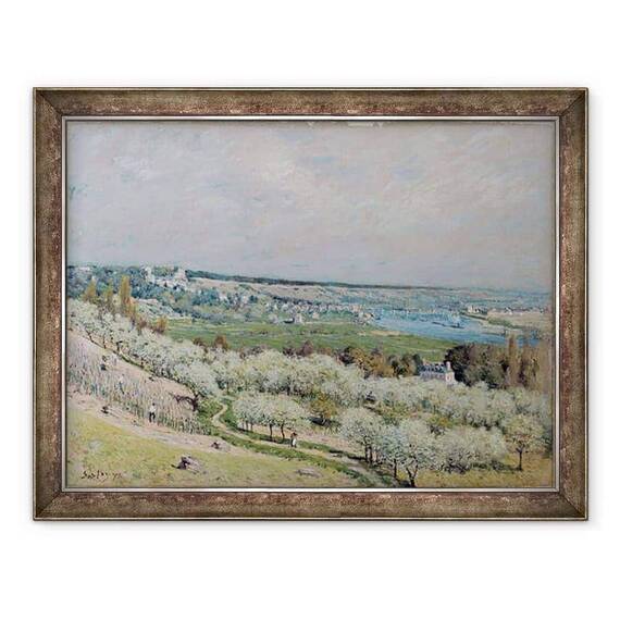 Tablou inramat - Alfred Sisley - Terasa de la Saint-Germain, primavara - - Roveli