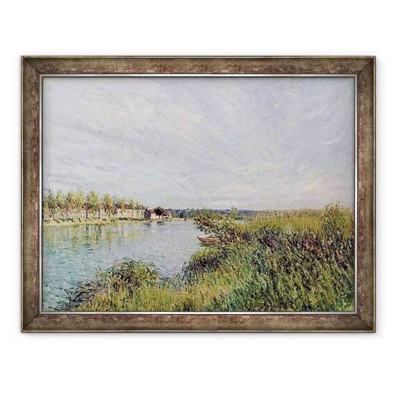 Tablou inramat - Alfred Sisley - Vedere de Saint-Mammes - - Roveli