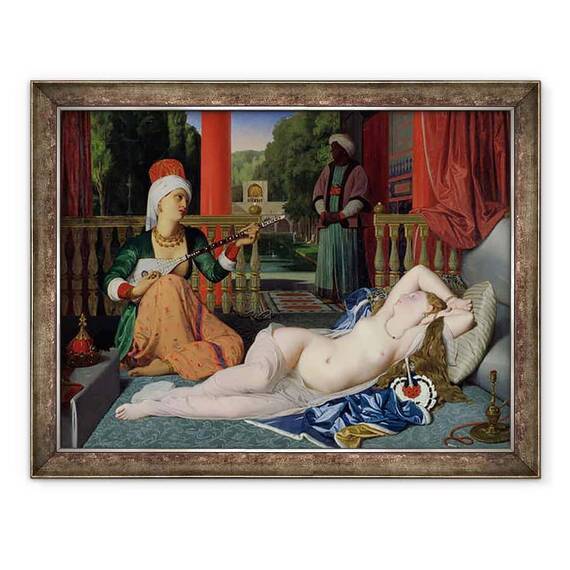 Tablou inramat - Jean Auguste Dominique Ingres - Odalisca cu sclavi - - Roveli