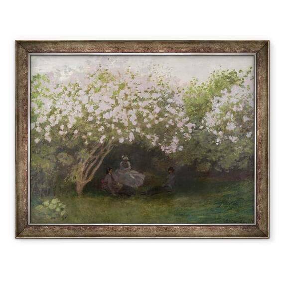 Tablou inramat - Claude Monet - Lilacs, Vremea Gri - - Roveli