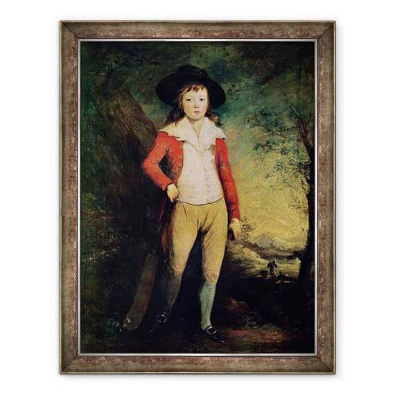 Tablou inramat - Ozias Humphry - Portret De William Seward Cu Un Liliac de Cricket - - Roveli