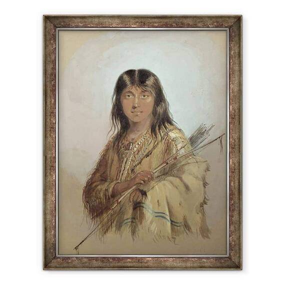 Tablou inramat - Alfred Jacob Miller - Chinook indian - - Roveli