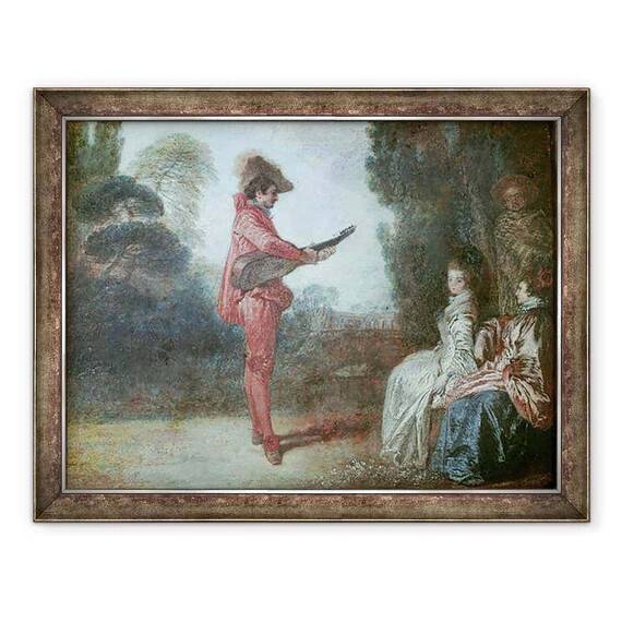 Tablou inramat - Jean Antoine Watteau - Vrajitorul - - Roveli