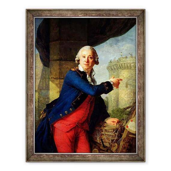 Tablou inramat - Antoine Vestier - Jean-Henri 1725-1805 Chevalier de Latude - - Roveli