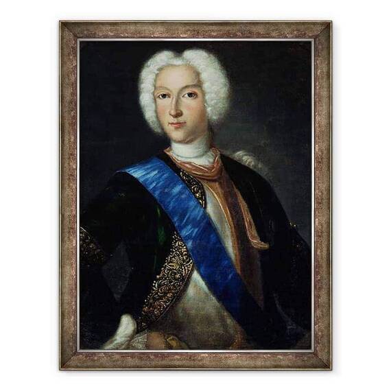Tablou inramat - Johann Heinrich Wedekind - Portretul tarului Petru al II-lea 1715-1730 - - Roveli