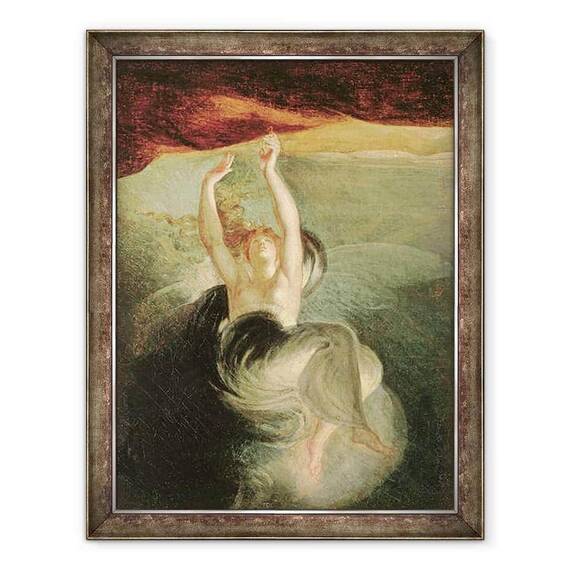 Tablou inramat - Henry Fuseli - Titania gaseste inelul magic pe tarm - - Roveli