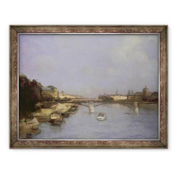 Tablou inramat - Antoine Vollon - River Seine - - Roveli