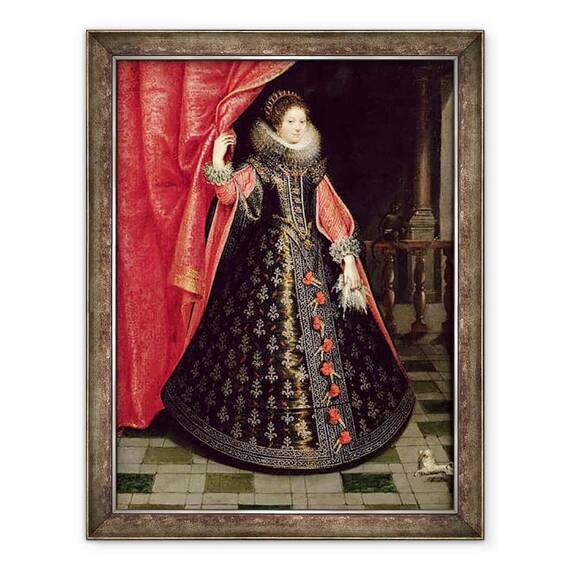 Tablou inramat - Scoala franceza - Portret presupus a fi Henrietta Maria a Frantei 1609-69 - - Roveli