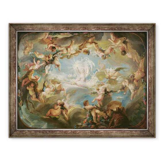 Tablou inramat - Gabriel de Saint-Aubin - Triumful lui Cupidon asupra tuturor zeilor - - Roveli