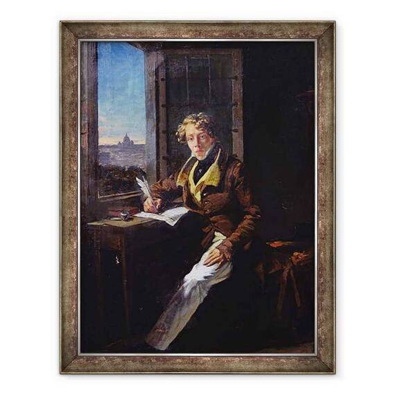 Tablou inramat - Joseph Desire Court - Portretul lui Victor Rifaut 1798-1838 1822 - - Roveli