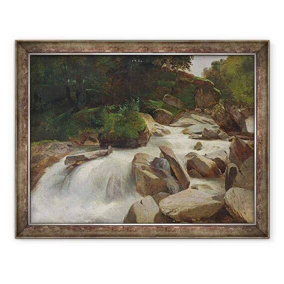 Tablou inramat - Alexandre Calame - Studiu River - - Roveli