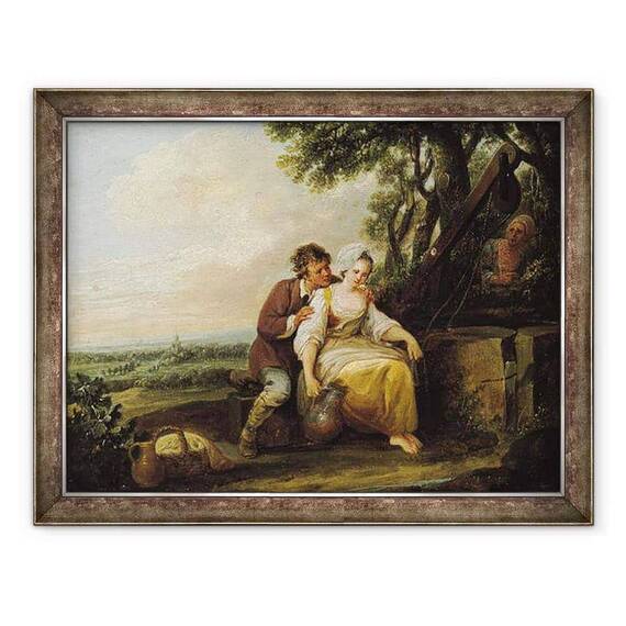 Tablou inramat - Louis Joseph Watteau - Scene Galante - - Roveli