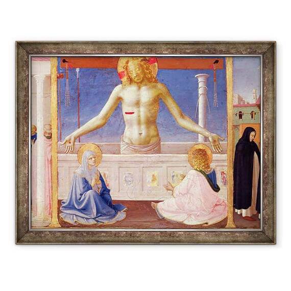 Tablou inramat - Fra Angelico - Hristos invierea din mormantul sau, detaliu al panoului predella al incoronarii Fecioarei - - Roveli
