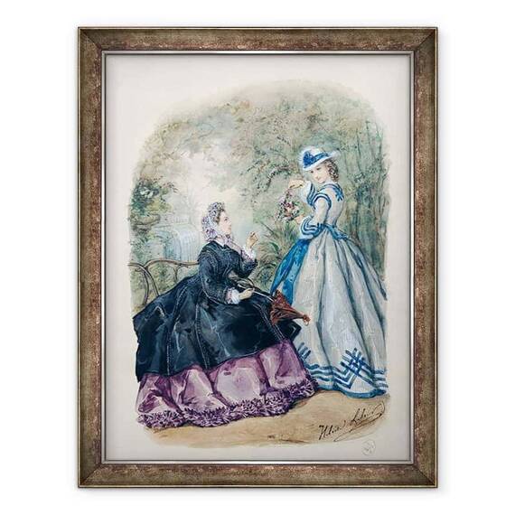 Tablou inramat - Heloise Leloir - Rochie de dupa-amiaza pentru femei - - Roveli
