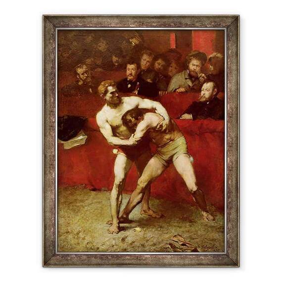 Tablou inramat - Jean Alexandre Joseph Falguiere - Luptatori - - Roveli