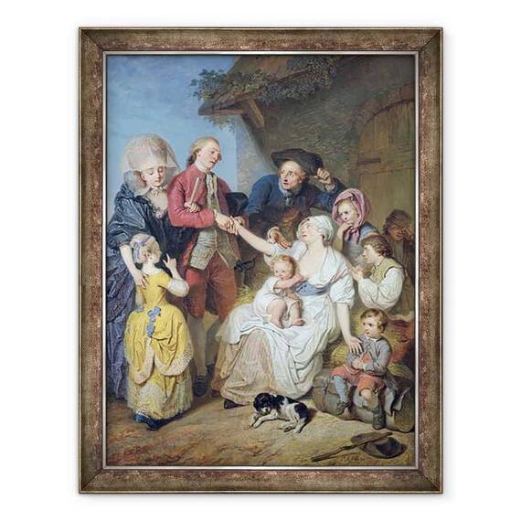 Tablou inramat - Pierre Alexandre Wille - Caritate - - Roveli